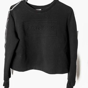 Hunter women’s crop sweater long sleeve black Med